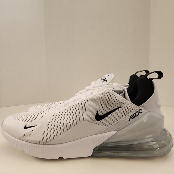 Nike Men\'s Air Max 270 Shoes, White/Black-White, 13 main image 7